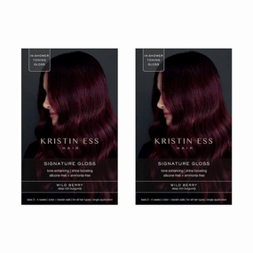 Kristin Ess The One Signature Hair Gloss - Wild Berry: Deep Rich Burgundy (Pack of 2)