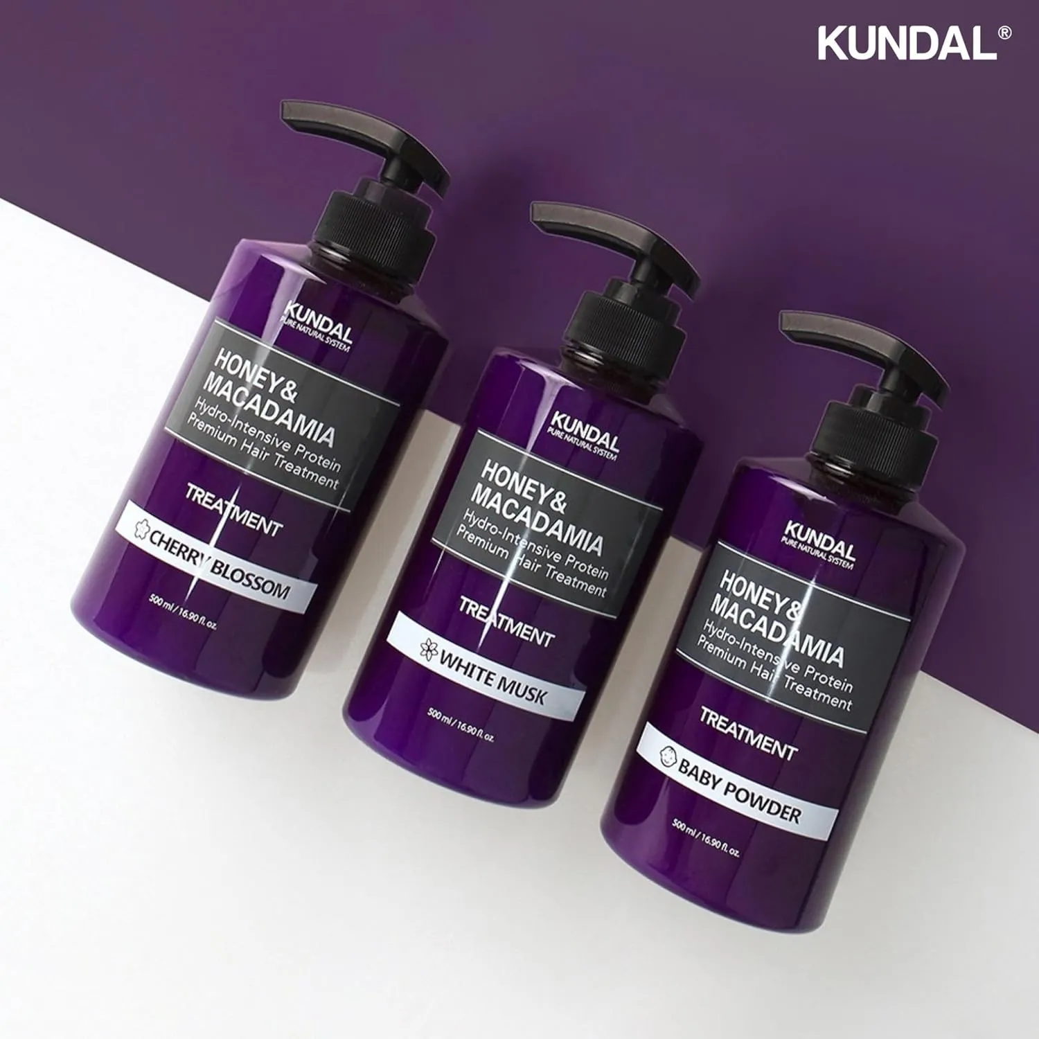 KUNDAL Natural Shampoo and Conditioner Set [Cherry Blossom] - Korean Hair Care, Long Lasting Fragrance, Moisturize, Nourish, Frizz Control, Argan & Macadamia Oil, Sulfate-Free 16.9fl oz (Pack of 2)