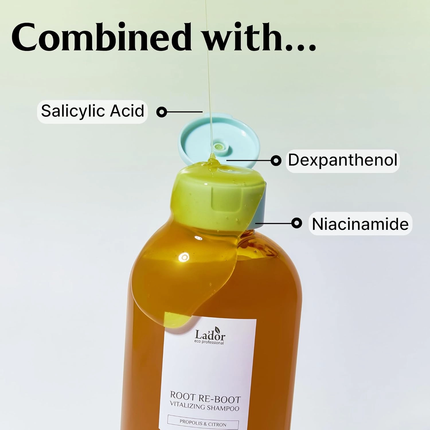 La'dor Root Re-boot Refreshing Hair Loss Relief Shampoo Vitalizing w/Propolis & Citron, Salicylic Acid, Niacinamide - Deep Cleansing, Cooling Sensation for Dry Scalp Korean Haircare 10oz