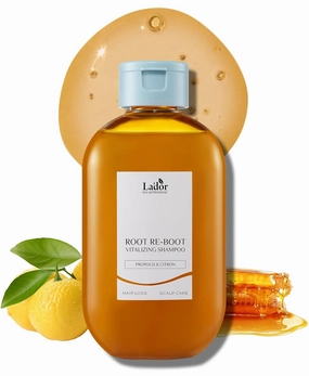 La'dor Root Re-boot Refreshing Hair Loss Relief Shampoo Vitalizing w/Propolis & Citron, Salicylic Acid, Niacinamide - Deep Cleansing, Cooling Sensation for Dry Scalp Korean Haircare 10oz