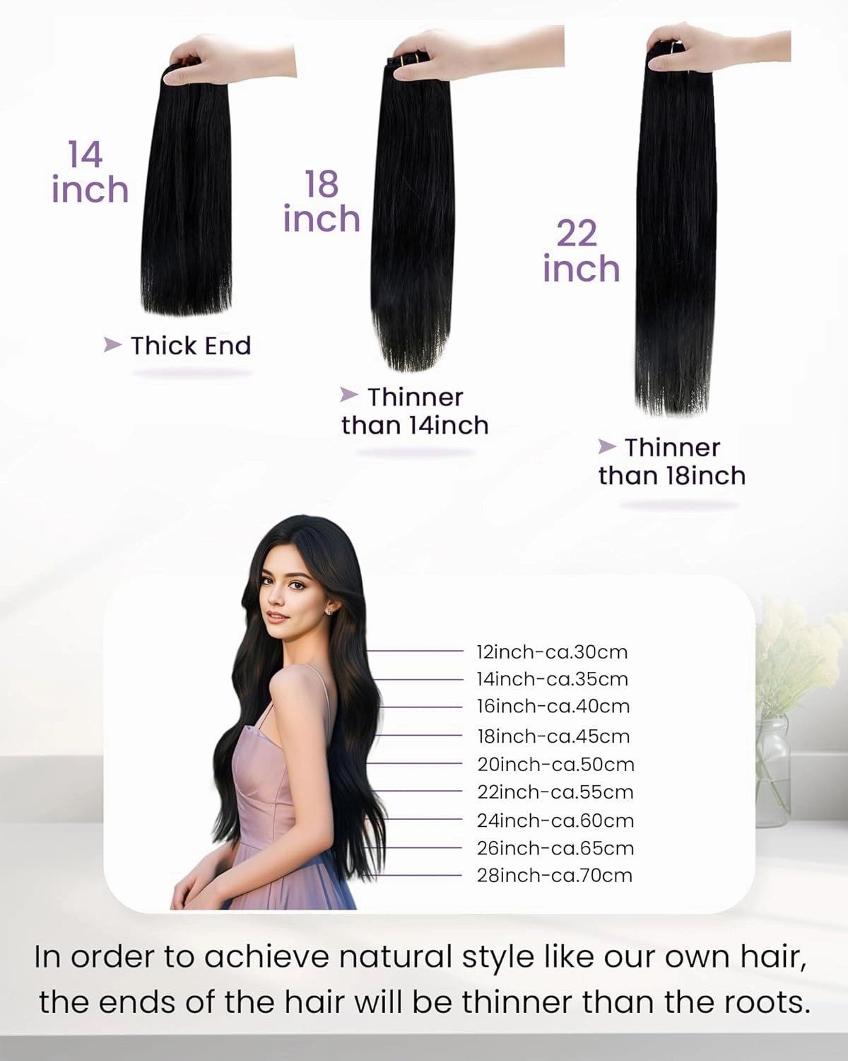 LaaVoo Clip in Hair Extensions Real Human Hair Darkest Brown Hair Extensions Clip ins Dark Brown Human Hair 22 Inch 5pcs 80G