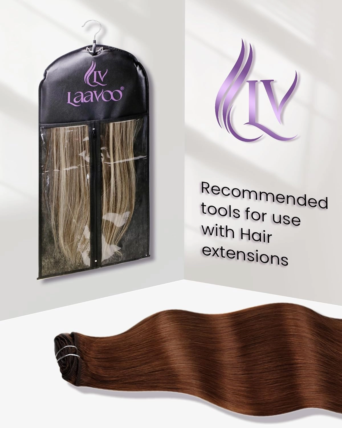 LaaVoo Human Hair Clip ins Extensions Auburn Brown Clip in Hair Extensions 20 Inch Russet Auburn Clip in Extensions Real Human Hair Silky Straight 5Pcs 80g