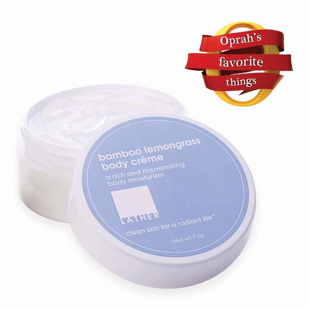 LATHER Body Cream - Bamboo Lemongrass Whipped Body Butter - Rich Daily Body Moisturizer for Deep Hydration - Nourishing & Non-Greasy for Long Lasting Moisture - Essential Oil Blend - 7 Oz