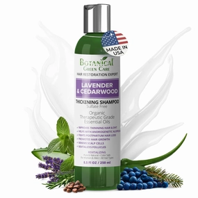 Lavender & Cedarwood Thickening Shampoo for Thinning Hair, Thickening Products for Women & Men, Hair Growth Shampoo