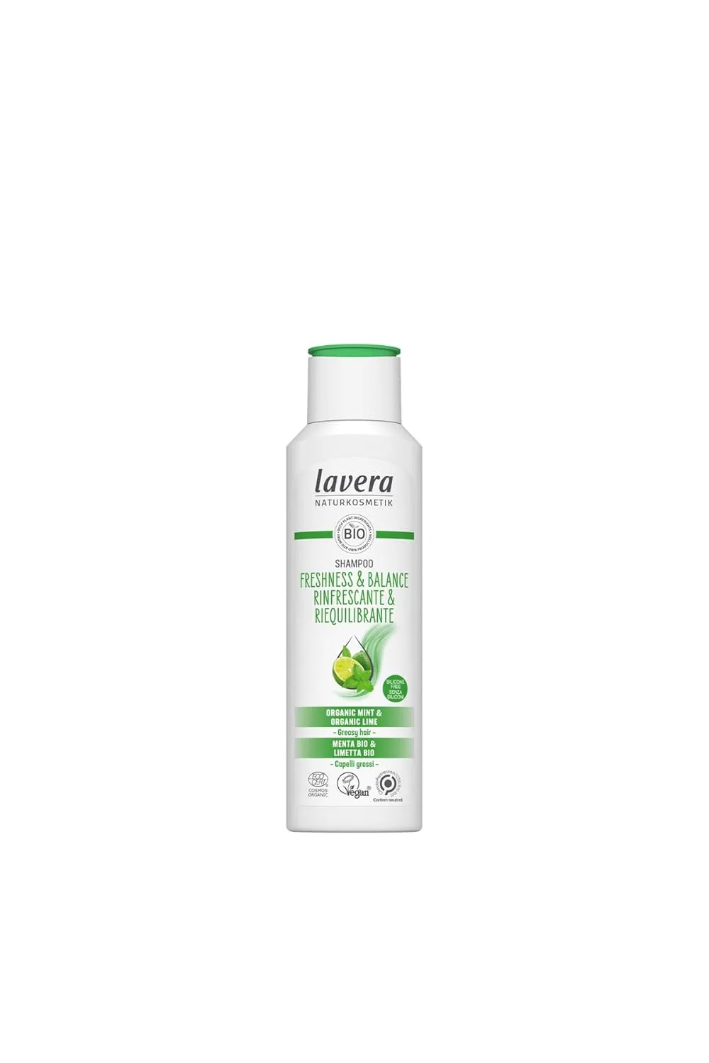 lavera Shampoo Freshness & Balance - Without Silicone - Lasting Freshness & a Well-Balanced Scalp - Vegan - Natural Cosmetics - 250 ml