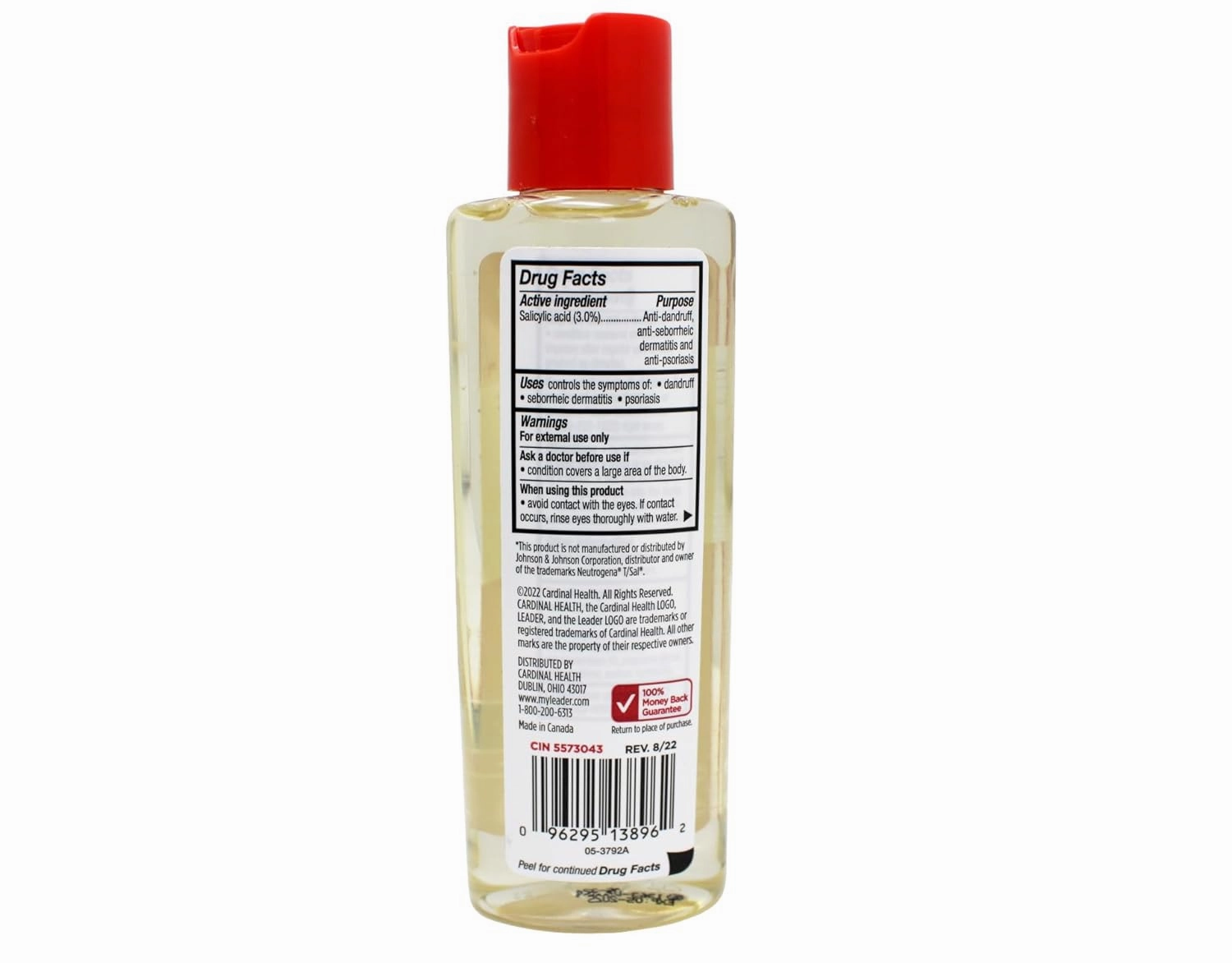 Leader Therapeutic Dandruff Shampoo Anti-Dandruff, Anti-Seborrheic Dematitis and Anti-Psoriasis - salicylic acid Shampoo 4.5 Fl Oz (133 ml) (4.5 Fl OZ (Pack of 3))