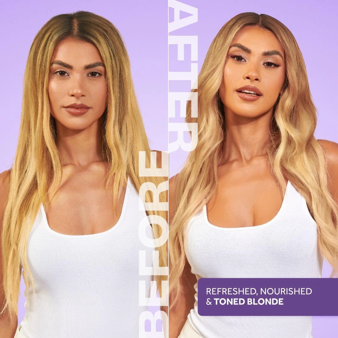 Lee Stafford Purple Toning Shampoo | Bleach Blonde Collection - Best Toner Cleanser, Neutralizes Brassy & Yellow, Great for Color Treated, Silver, & Grey, Hydrating for Dry, Damaged Hair, 16.9 Fl Oz