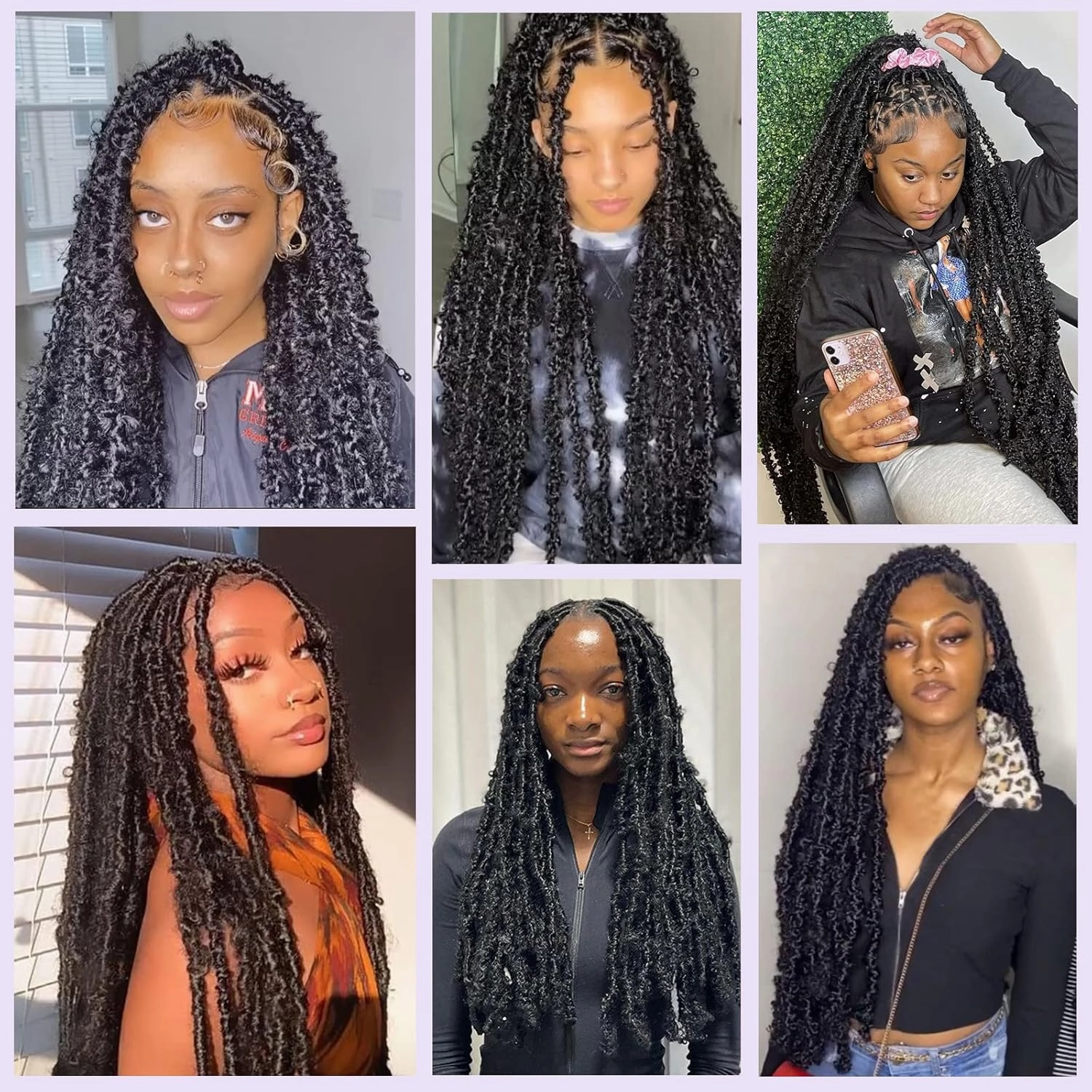 Leeven 30 Inch Dark Brown Butterfly Locs Crochet Hair for Black Women 6 Packs Pre-twisted Crochet Butterfly Locs Bohemian Braids Hair Thick Distressed Faux Locs Crochet Hair 4#