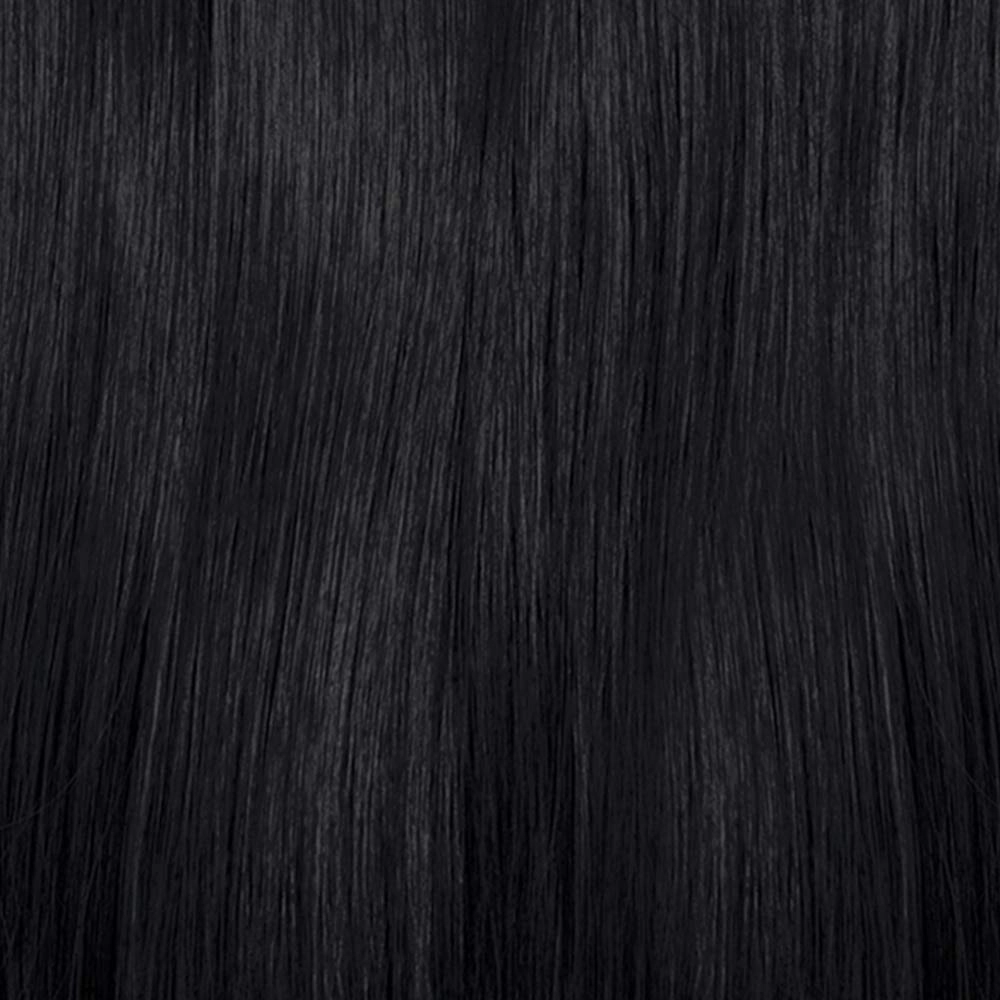 LELINTA 18" Straight Long 4 PCS Set Thick Clip in on Synthetic Hair Extensions Hairpieces for Women Dark Black
