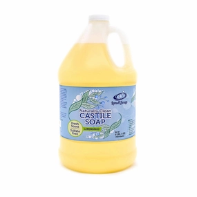 Lemongrass Pure Castile Liquid Soap for Face, Hand & Body Wash-Vegan, Non-GMO, Made in USA, All Skin Types, Dry & Sensitive Skin (1 Gallon)