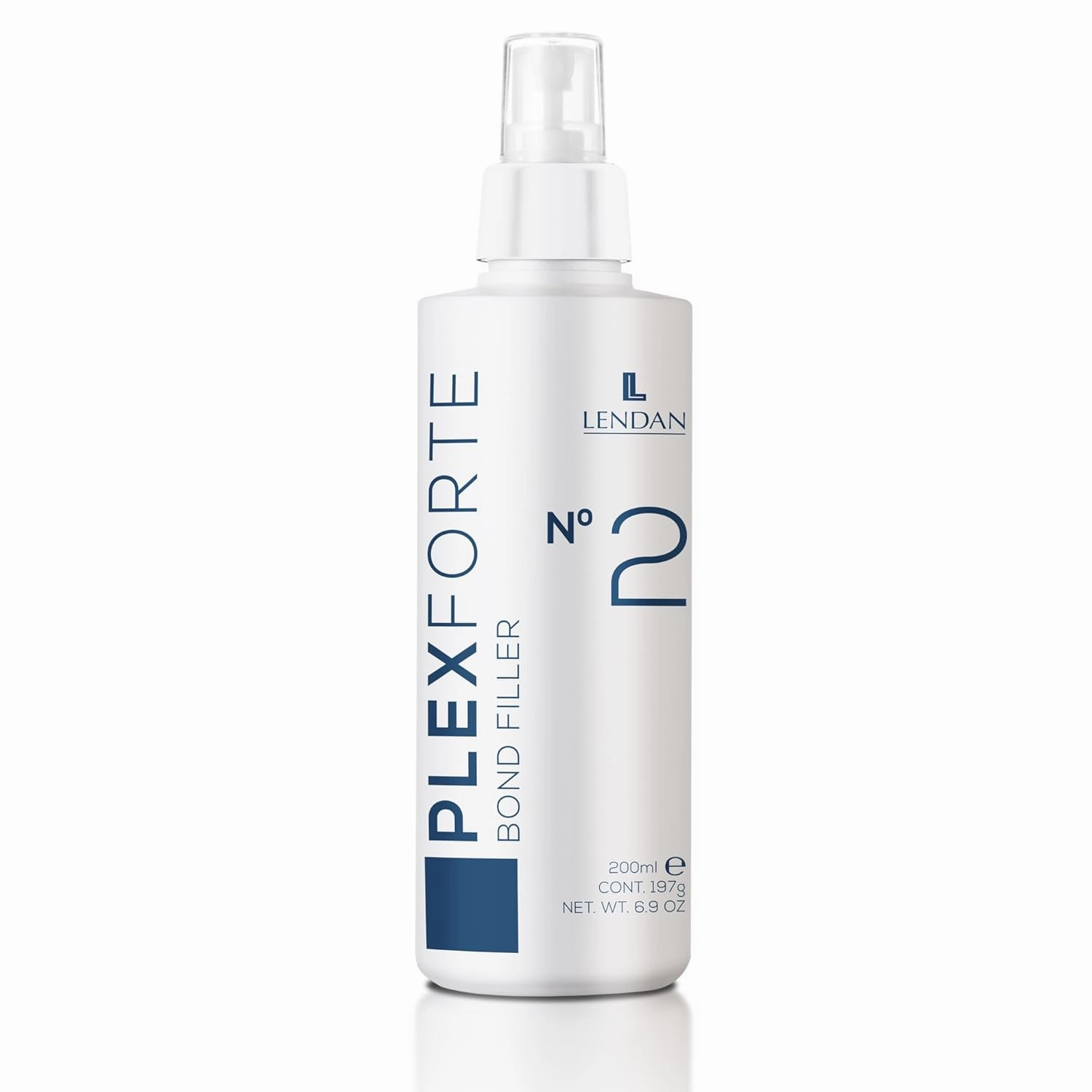 Lendan - Damaged Hair Repair Treatment - Plex Forte Nº2 Bond Filler - 200 ml - Strengthens Hair - Nourishes and Repairs Damaged Hair - Preserves Color Longer - Heat Protector