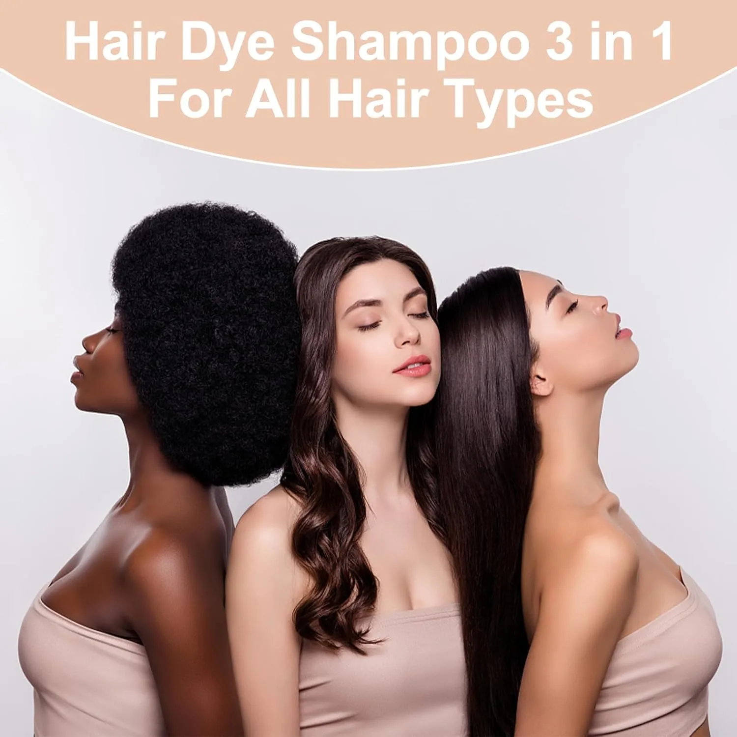 Light Brown Hair Dye, Hair Dye Shampoo for Men and Women, Hair Color Shampoo For Home Use, Shampoo Para Canas, Hair Dye Shampoo 3 in 1, 16.9 Fl Oz (Light Brown)