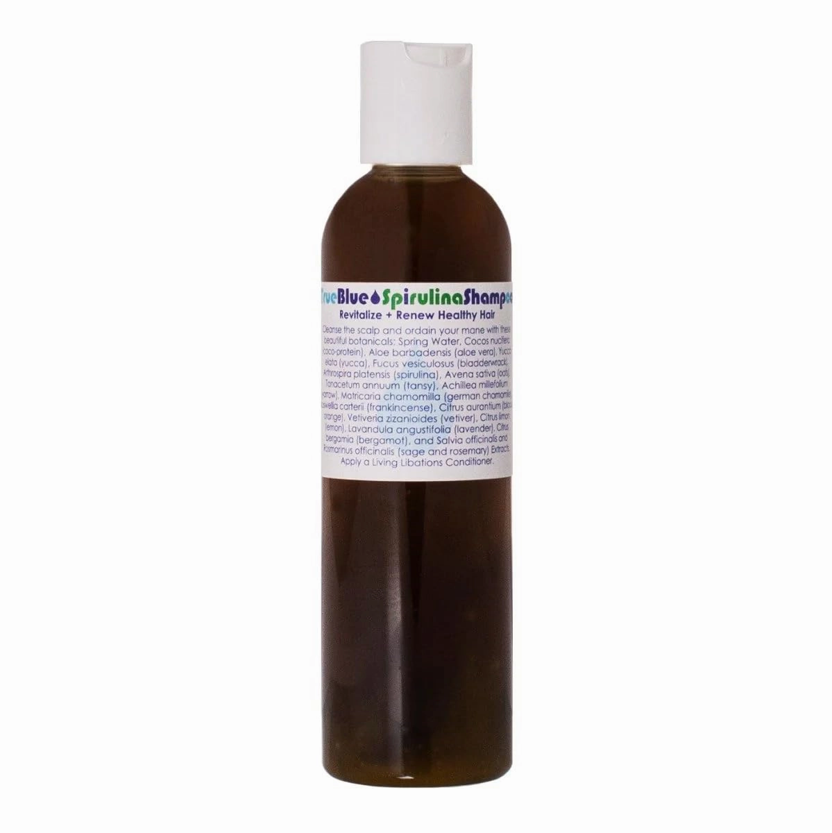 LIVING LIBATIONS - Organic True Blue Spirulina Shampoo | Natural, Plant-Based, Clean Beauty (4 fl oz | 120 ml)