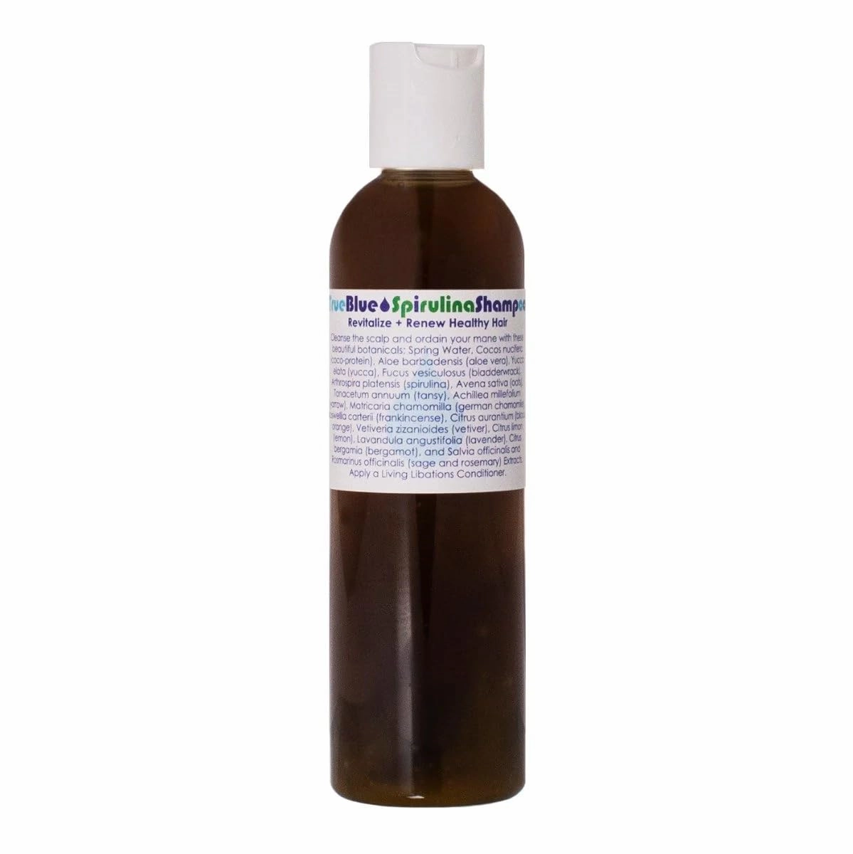 LIVING LIBATIONS - Organic True Blue Spirulina Shampoo | Natural, Plant-Based, Clean Beauty (4 fl oz | 120 ml)