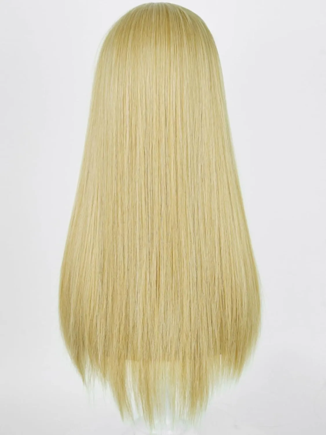 Long Blonde Anime Cosplay Wig with Bangs 19.7'' A-O-T Wigs Light Golden Queen Wig for Women Halloween Party Daily