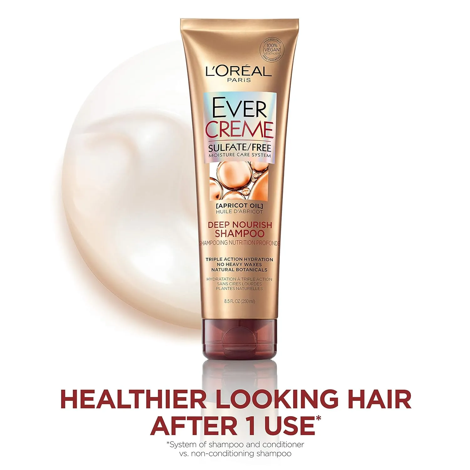 L’Oréal Paris Hair Care Evercreme Sulfate Free Deep Nourish Shampoo, 3 Count