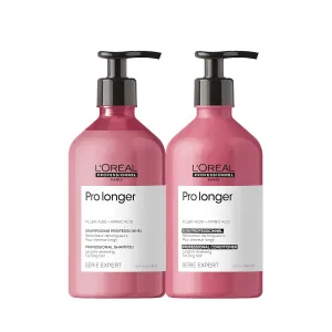 L'Oréal Professionnel Pro Longer Thickening Shampoo & Conditioner Set - Reduces Breakage & Appearance of Split Ends For Thin & Fine Hair Types, Adds Volume & Shine