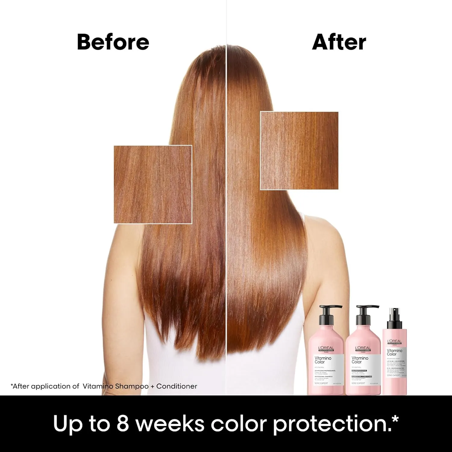 L'Oréal Professionnel Vitamino Color Shampoo - Protects & Preserves Hair Color, Prevents Damage, Adds Vibrancy & Enhances Shine