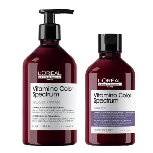 L'Oréal Professionnel Vitamino Color Spectrum Blonde Care Duo - Glass Shine Serum & Purple Shampoo for Vibrant, Brass-Free Hair
