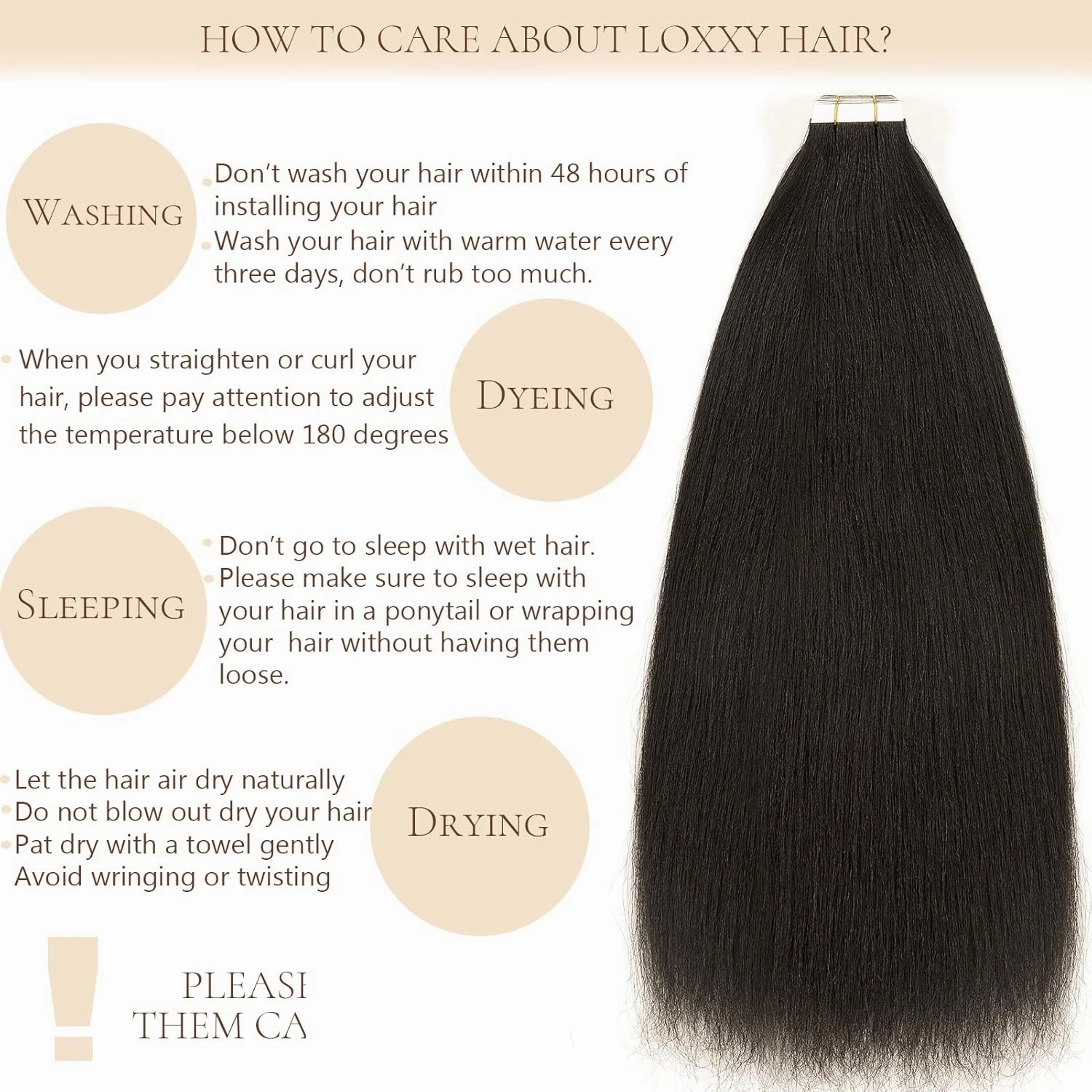 Loxxy Light Yaki Tape in Hair Extensions - Real Human Hair, Full Head, Thick, Soft, Shiny, Invisible Kinky Straight - Natural Black, 20pcs, 50g, 16 Inch