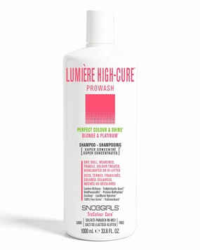LUMIERE HIGH-CURE Shampoo for color treated hair Perfect Colour & Shine for Dry, Dull, Weakened, Fragile, Colour Treated Highlighted, Highly-Lifted Hair Argan Oil & Ceramides Salon Hair Care