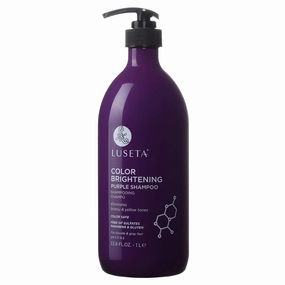 Luseta Color Brightening Purple Shampoo for Blonde and Gray Hair -Infused with Cocos Nucifera Oil to Help Nourish, Moisturize and Condition hair, Sulfate Free Paraben Free 33.8oz