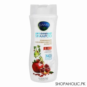 Luvvel Pomegranate Cucumber & Reetha Anti-Dandruff 2in1 Shampoo & Conditioner, 200ml