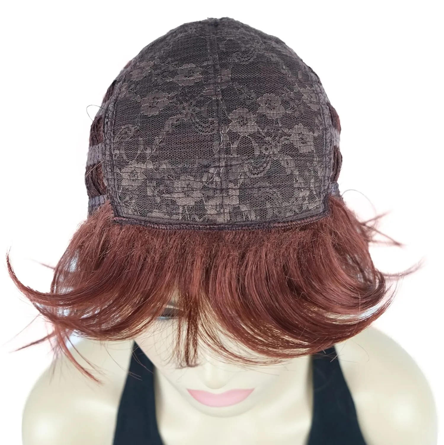 Lydell Short Layered Shaggy Wavy Full Synthetic Wigs (131 Burgundy Red)
