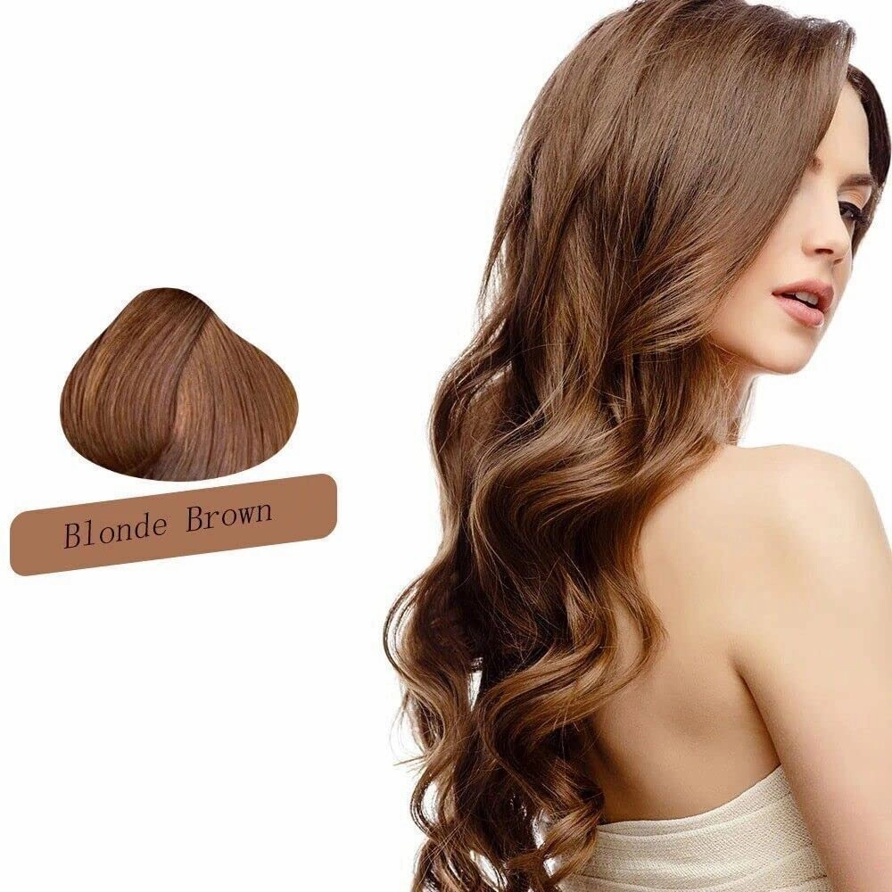 Maani MOKERU Professional Argan COCONUT Oil Hair Dye Color Shampoo 500 ML: Instant Fast Acting Long Lasting for Gray Magic Colors in Minutes–Long (BLONDE BROWN)