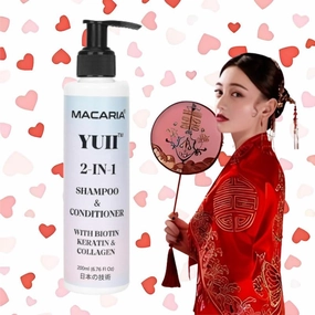 Macaria Yuii Biotin Keratin Collagen Shampoo and Conditioner | Anti-Dandruff, Hair Growth Shampoo for Men and Women For Fizzy Hair, Controls Thickening & Thinning By Japanese Technology