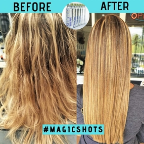 Magic Shot Apple Stem Cell Serum For Hair 0.66 oz / 20 ml - Box of 6 Vials, Repair Damaged Hair Without Harmful Chemicals, Hair Treatment for Dry and Frizzy Hair, Hair Care for Keratin Lover