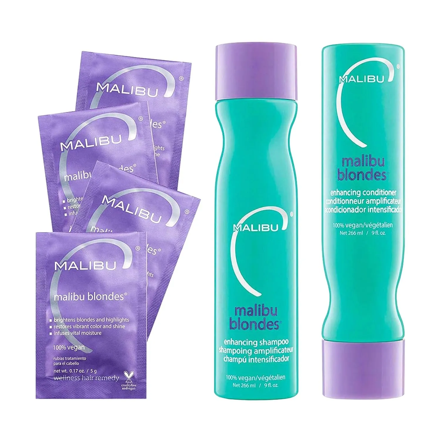 Malibu C Blondes Collection - Blonde Shampoo and Conditioner Set - Protects and Preserves Color Vibrancy   Infuses Moisture with Enhanced Vitamin Complex - Sulfate-Free Hair Care