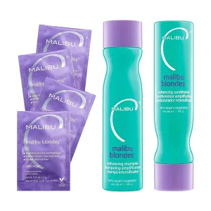 Malibu C Blondes Collection - Blonde Shampoo and Conditioner Set - Protects and Preserves Color Vibrancy   Infuses Moisture with Enhanced Vitamin Complex - Sulfate-Free Hair Care