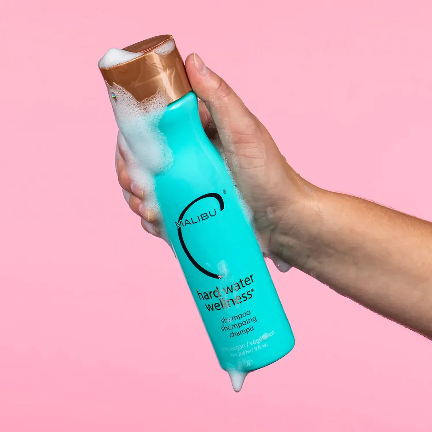 Malibu C Hard Water Wellness Shampoo - Hydrating, Sulfate-Free Hair Care for Hard Water - Removes Minerals and Buildup