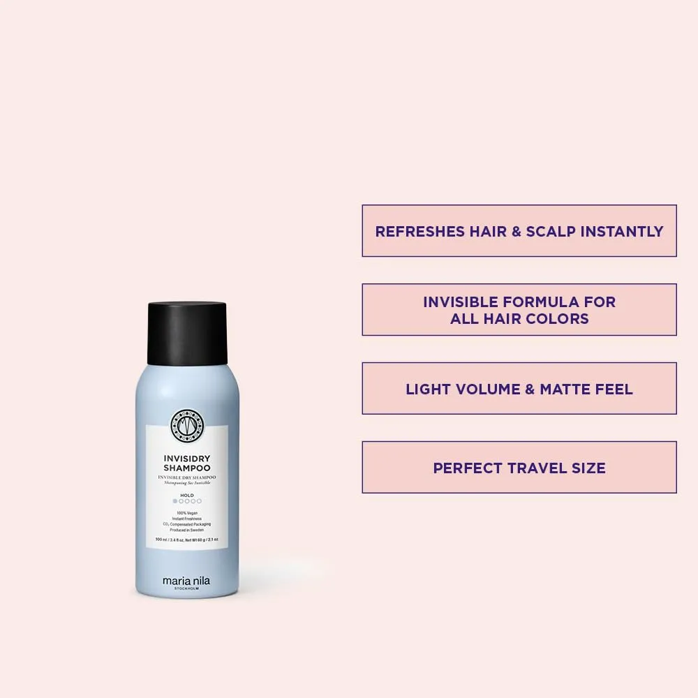 Maria Nila Invisidry Shampoo, Freshens up Hair & Scalp, Leaves no trace of product, 100% Vegan & Sulfate/Paraben free
