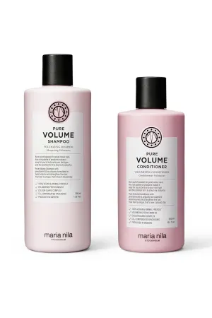 Maria Nila Pure Volume, Shampoo & Conditioner, Vitamin B5 Gives Volume to Thin & Fine Hair, 100% Vegan & Sulfate/Paraben free