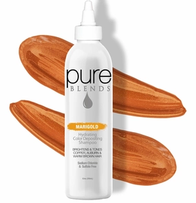 Marigold Hydrating Semi-Permanent Color Depositing Shampoo for Toning and Brightening Faded Color-Treated Hair - Prevents Fade, Extends Color Service (8.5 Oz.)
