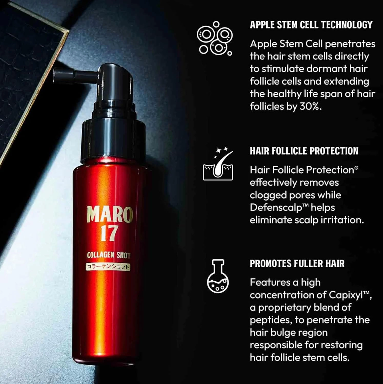 MARO17 Japan's #1 Collagen Shampoo Perfect Wash & Collagen Essence - Deep Cleansing, Declogs Scalp Pores, Eliminates Scalp Irritation & Promotes Thick, Full Hair - Mens Shampoo & Hair Growth Serum Duo