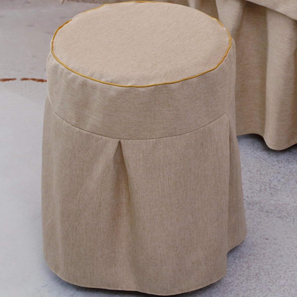 Massage Table Sheet Skirt Sets Beauty Bedspread 7-Piece Luxury Cotton and Linen Beauty Salon Special Massage Bedskirt With Pocket Solid Color Massage Shampoo Bedding Set Bed Cover-Khaki||185*70cm
