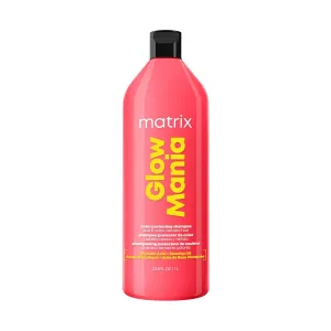 MATRIX Glow Mania Shampoo - Preserves Color Vibrancy and Enhances Shine, Color Protecting, For Dull and Color-Treated Hair, Sulfate-Free, With Glycolic Acid & Rosehip Oil