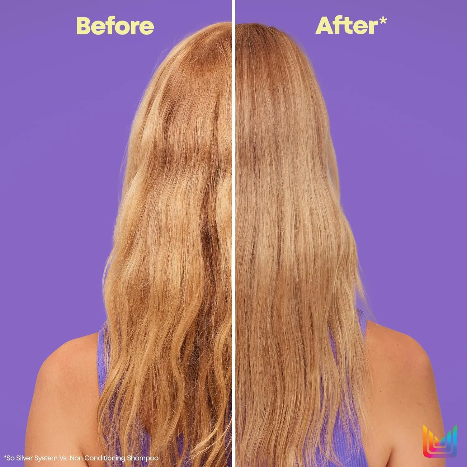 Matrix So Silver Purple Shampoo - Neutralizes Yellow Tones, Color Depositing, Brightening & Toning, For Color Treated, Blonde, Grey, White and Platinum Hair, Vegan