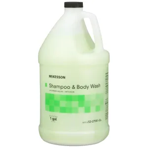 McKesson Body Wash and Shampoo with Aloe, 1 Gallon [4 Count] Bulk, Cucumber Melon