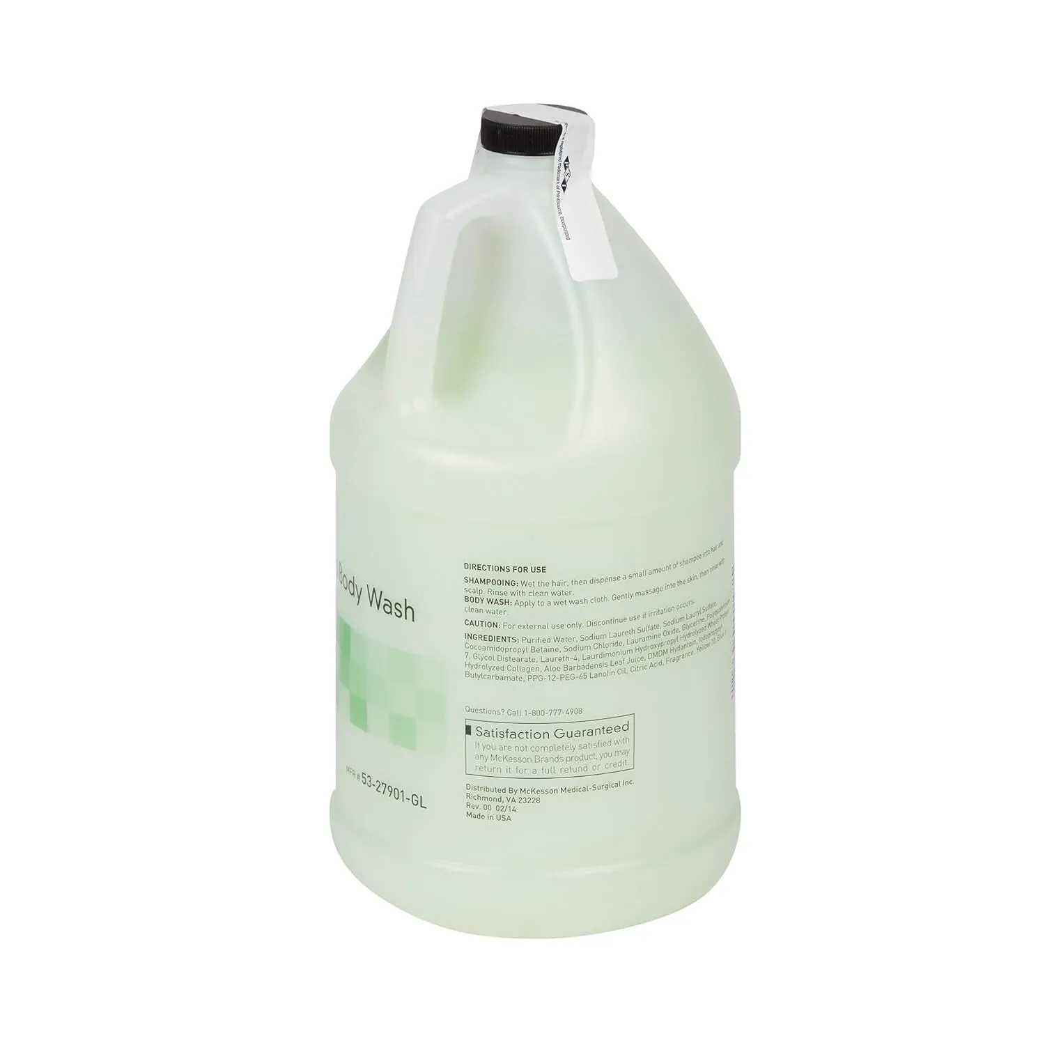 McKesson Body Wash and Shampoo with Aloe, 1 Gallon [4 Count] Bulk, Cucumber Melon