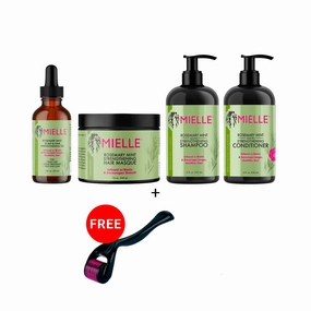 Mielle Rosemary   Mint Hair Strengthening Special Package With 1 Piece Free Derma Roller