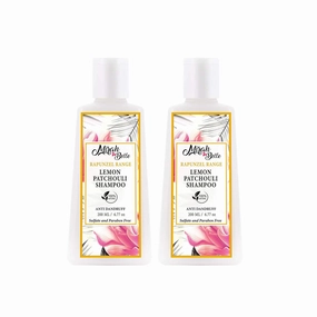 Mirah Belle - Natural and Organic - Lemon Patchouli Anti-Dandruff Shampoo (Pack of 2) - Heals Scalp Infections, Prevents Dandruff and Hair Fall - Sulfate and Paraben Free, 400 ml
