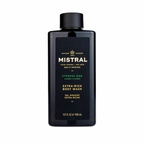 Mistral Cypress Oak Extra-Rich Body Wash for Men, pH Balanced, 13.5 fl oz