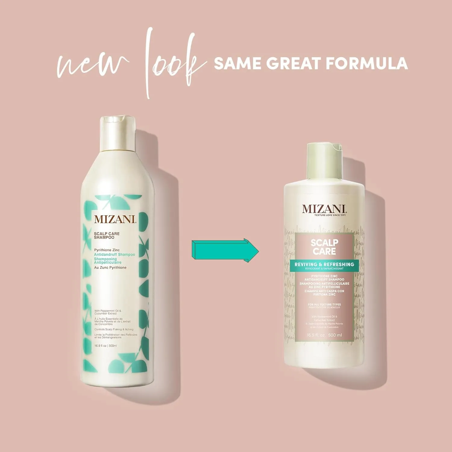 MIZANI Scalp Care Dandruff Shampoo - Cleanses Hair & Scalp, For Curly Hair