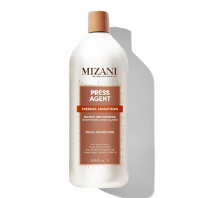 MIZANI Press Agent Sulfate-Free Shampoo - Thermal Smoothing - Moisturizes Hair For Heat Styling, Blowout & Silk Press For Dry & Frizzy Hair, With Argan Oil