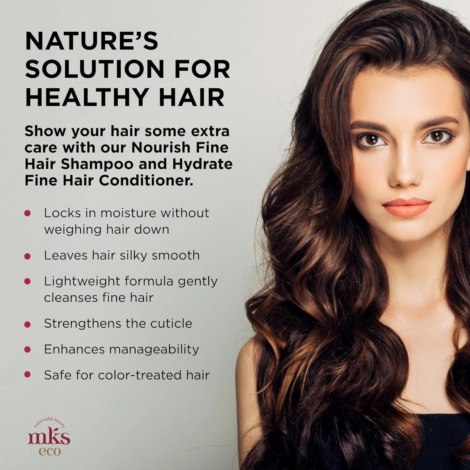 MKS eco Nourish Shampoo for Fine Hair, Light Breeze (25 fl oz)   MKS eco Hydrate Conditioner for Fine Hair, Light Breeze (25 fl oz) - Moroccan Argan Oil, Hemp Seed Oil - Vegan, Cruelty Free