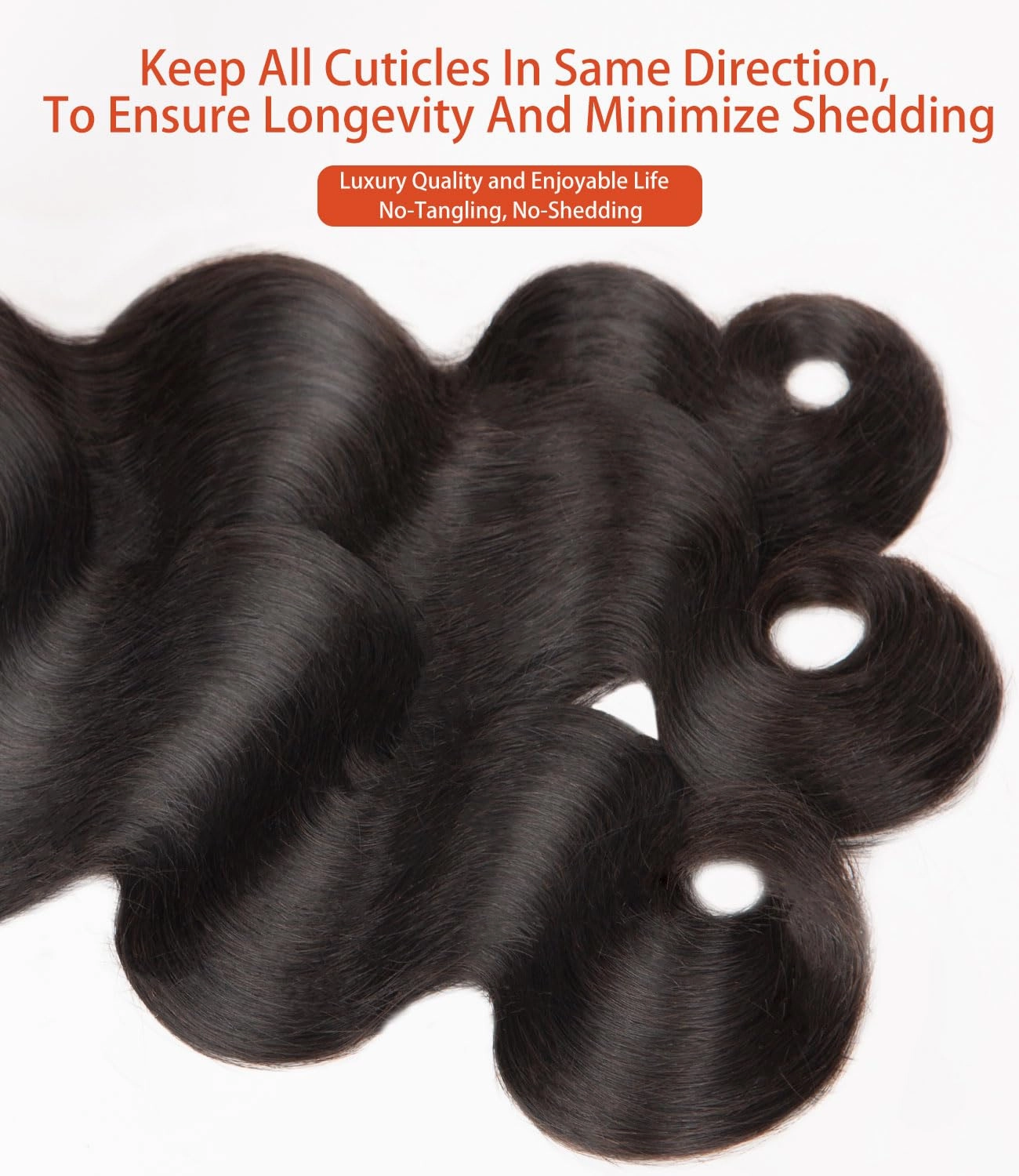 mlip Raw Bundles Human Hair Body Wave, No Tangle Shedding, Keep Texture Silky Soft After Multiple Washes, 15A Raw Indian Hair Bundles 14 16 18 Inches, Triple Lifespan 3X
